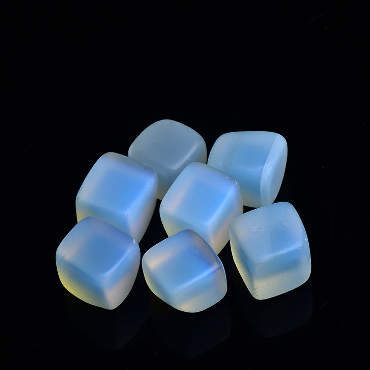 人造蛋白石 方块大颗粒碎石 抛光工艺品配件 家庭装饰鱼缸装饰石