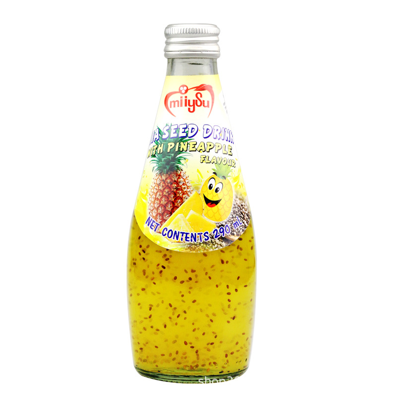 泰国进口果味饮料 梅苏奇亚籽果汁8种口味可选 菠萝味290ml整箱装