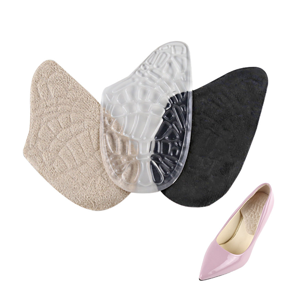 gel颗粒后垫 透明足跟垫 绒布后跟减震垫 防磨脚按摩柔软