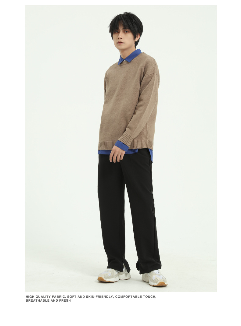 mtl男装|毛衣针织衫冬季小清新打底衫套头圆领日系休闲保暖毛衫潮