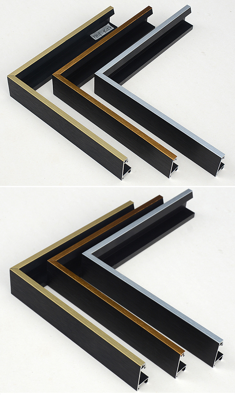 鑫英华金属画框铝合金相框线条电梯广告框架证书框创意双色镜边框