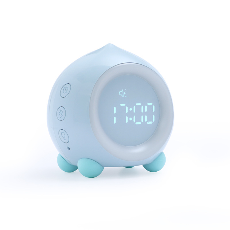 New Peach Fun Smart Alarm Clock Creative Multi-Function Bluetooth Speaker Student Digital Clock Children Sleep Small Night Lamp