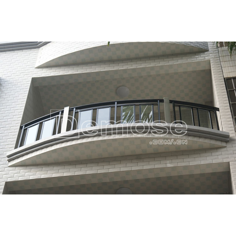 供应阳台钢化玻璃 铝合金弧形直径定制 酒店护栏 楼梯玻璃栏杆