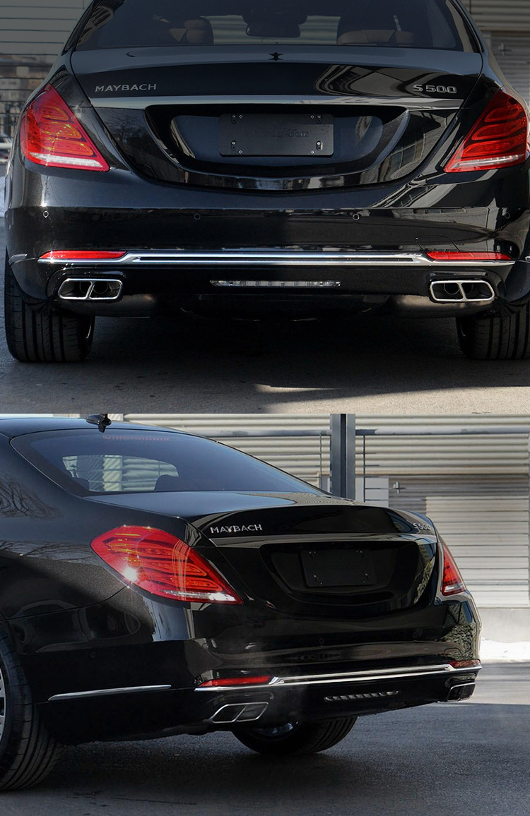 适用于奔驰迈巴赫改装s400后保险杠电镀条s500后杠装饰亮条s600