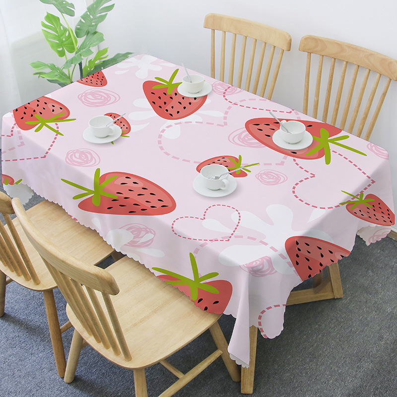 Hot Sale Printing Waterproof Non-Slip Dining Table Tablecloth Fabric Tablecloth