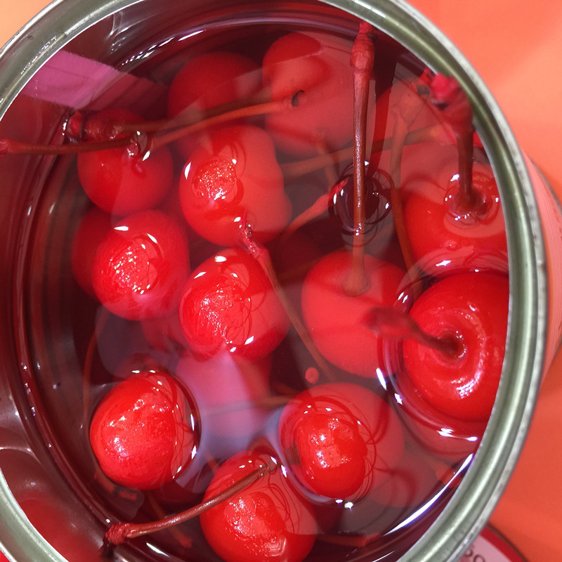 盛隆红樱桃罐头820克带枝带核蛋糕装饰水果罐头红樱桃罐头