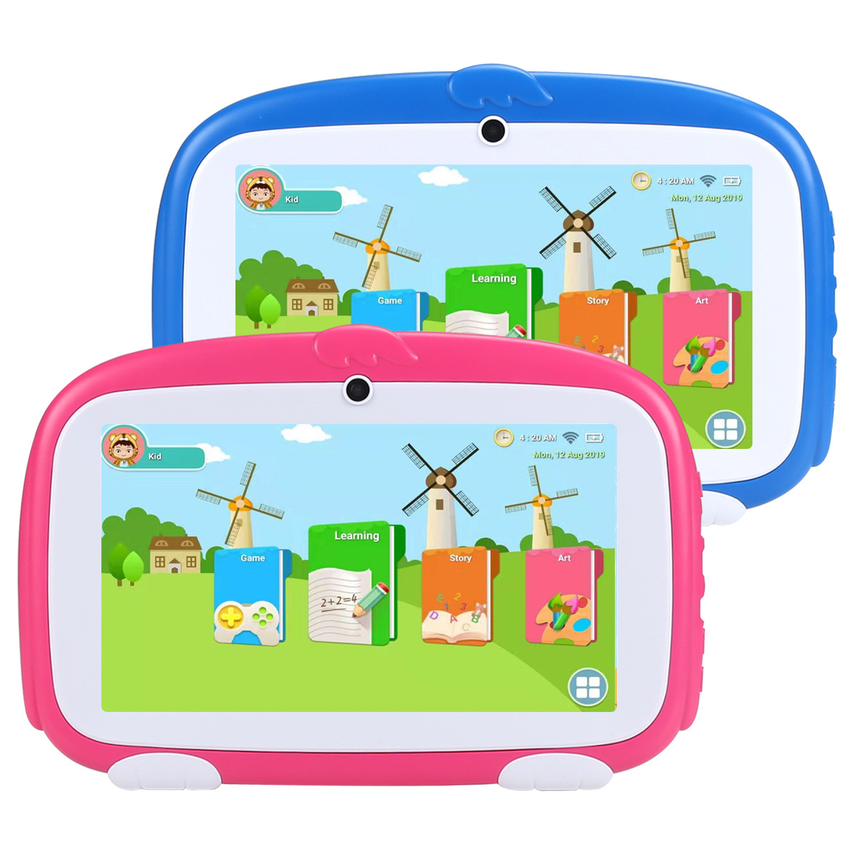 7寸儿童平板电脑 a50卡通平板电脑 安卓9.0幼儿学习平板电脑