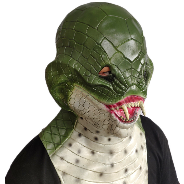 动物头套蛇头面具万圣节恐怖乳胶面具舞会派对动物面具玩具新款