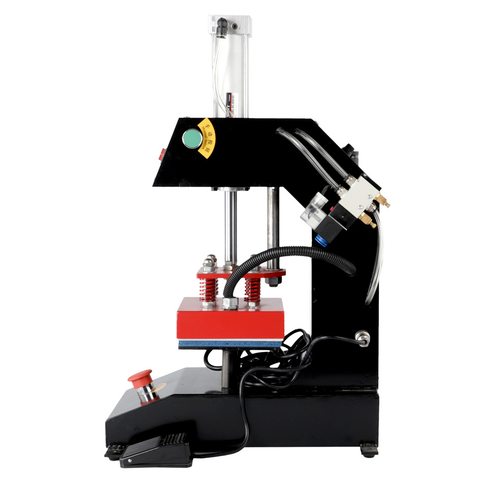 气动烫标机15x15自动压烫钻机烫画机热转印机水洗服装标烫唛机器