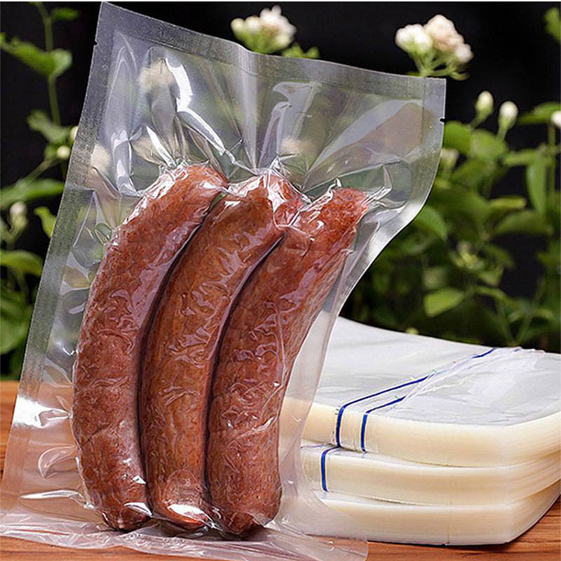 现货透明尼龙真空包装袋香肠真空袋食品平口袋定制印刷抽真空