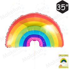 批发大彩虹造型儿童生日派对装饰节日拍照背景布置精包装铝膜气球