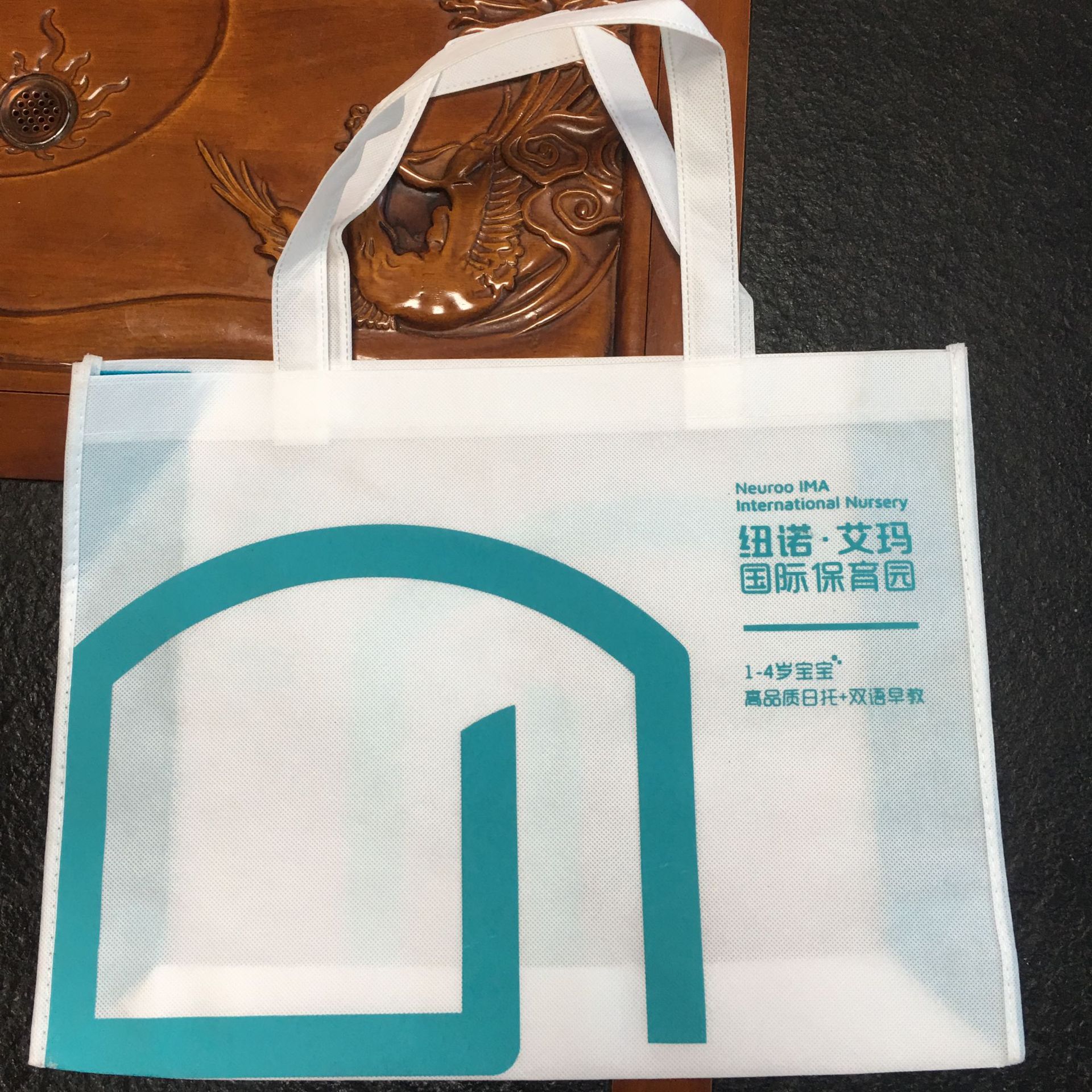 厂家生产白色无纺布袋定做手提热压120克无纺布覆膜环保袋广告袋