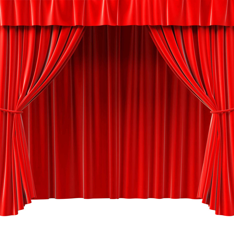 定做舞台演出幕布电动阻燃加厚金丝绒揭幕红布料布会议背景布包邮