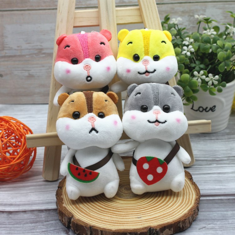 新款可爱松鼠挂饰毛绒包包挂件松鼠钥匙扣汽车小号迷你玩偶公仔