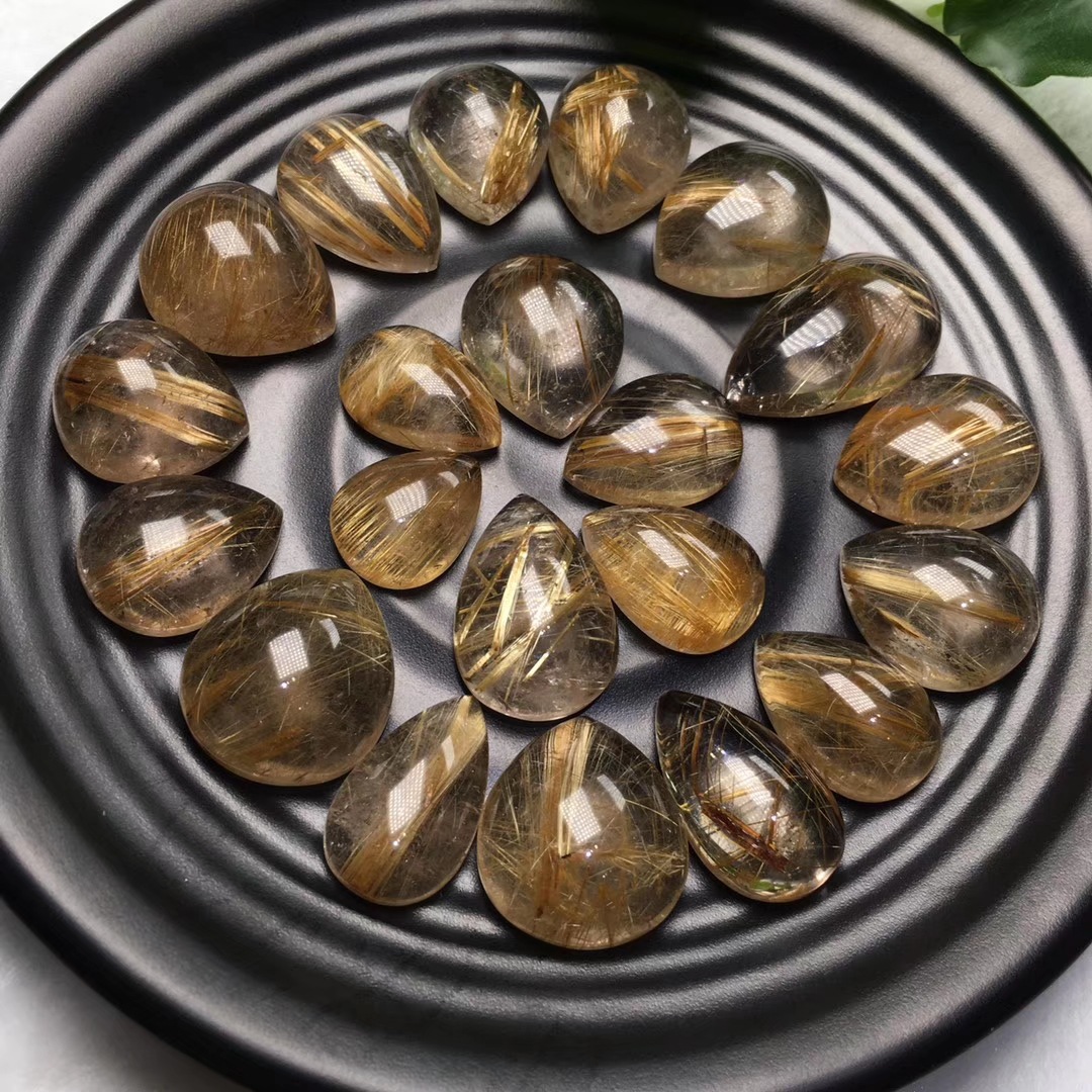 天然水晶原石 金发晶吊坠 发晶金丝闪 发晶水头足 金发晶吊坠项坠