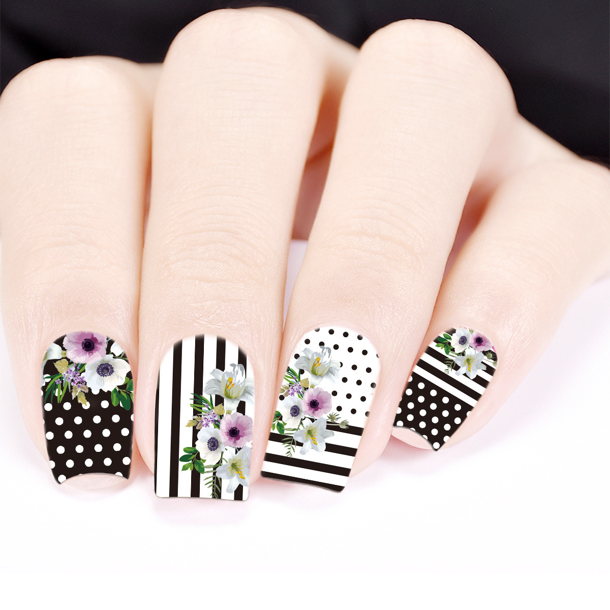 工厂直供 美甲贴纸批发 环保水印美甲贴纸 不同款式贴花 贴纸套装