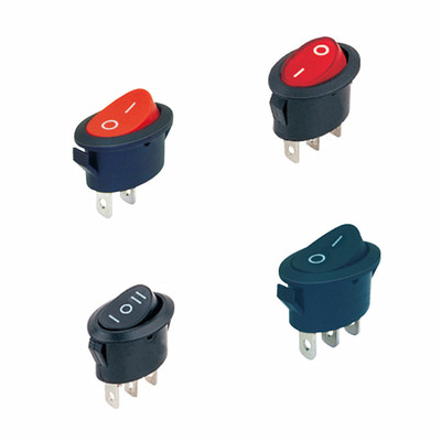 暖风机带灯椭圆三档船型开关kcd12脚2档电器电源开关各种颜色