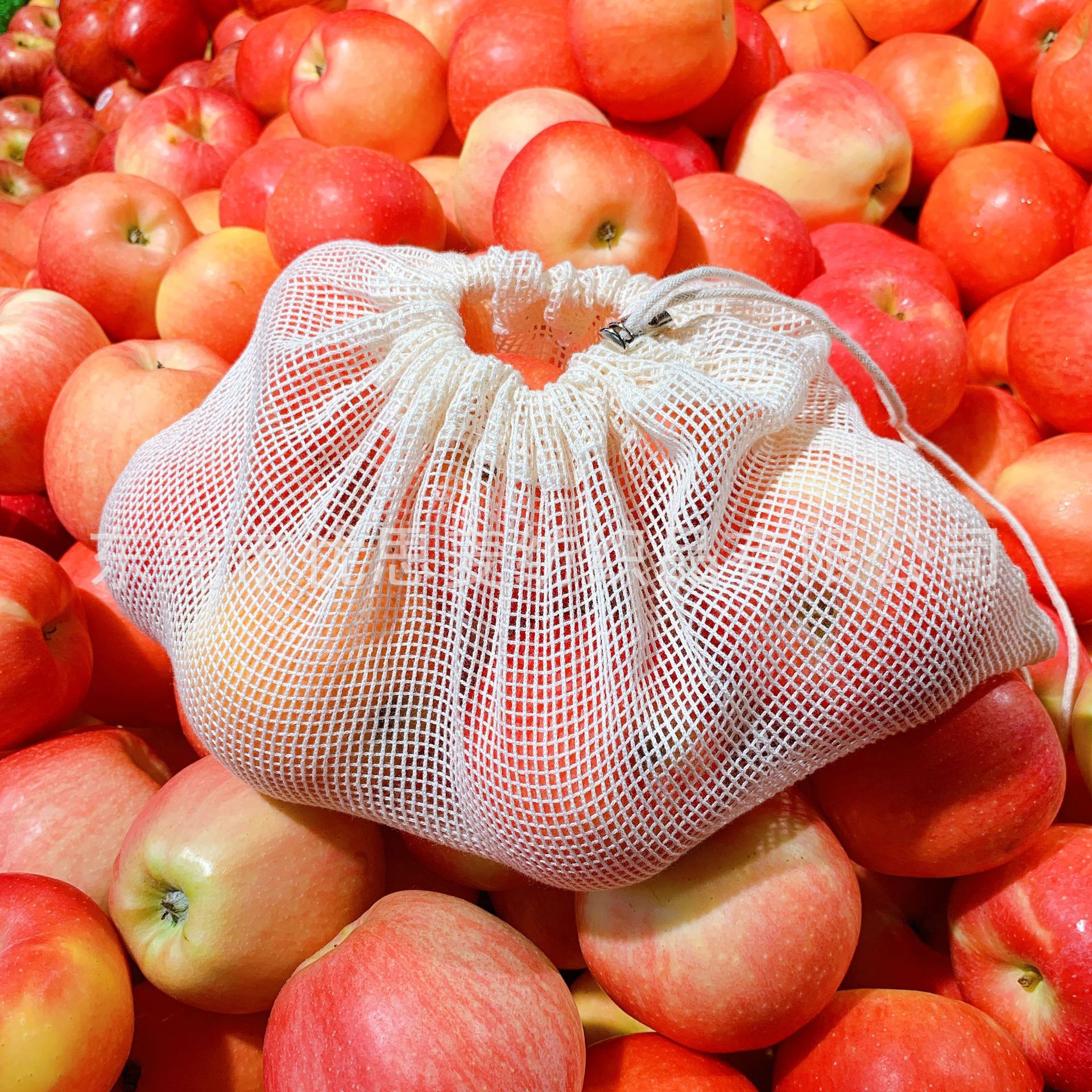 源头厂家定制亚马逊爆款环保水果袋超市购物纯棉可重复使用网袋