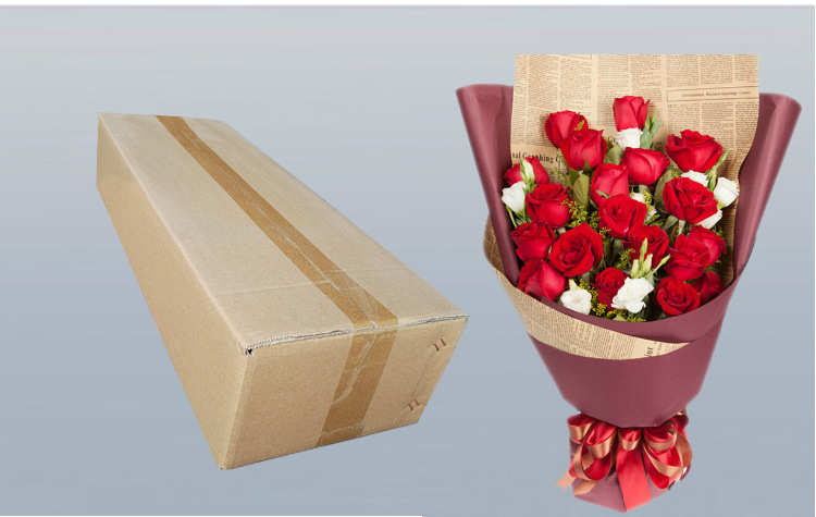 邮寄长条形快递鲜花兰花纸箱子打包纸盒子长方形包装盒定做长扁平