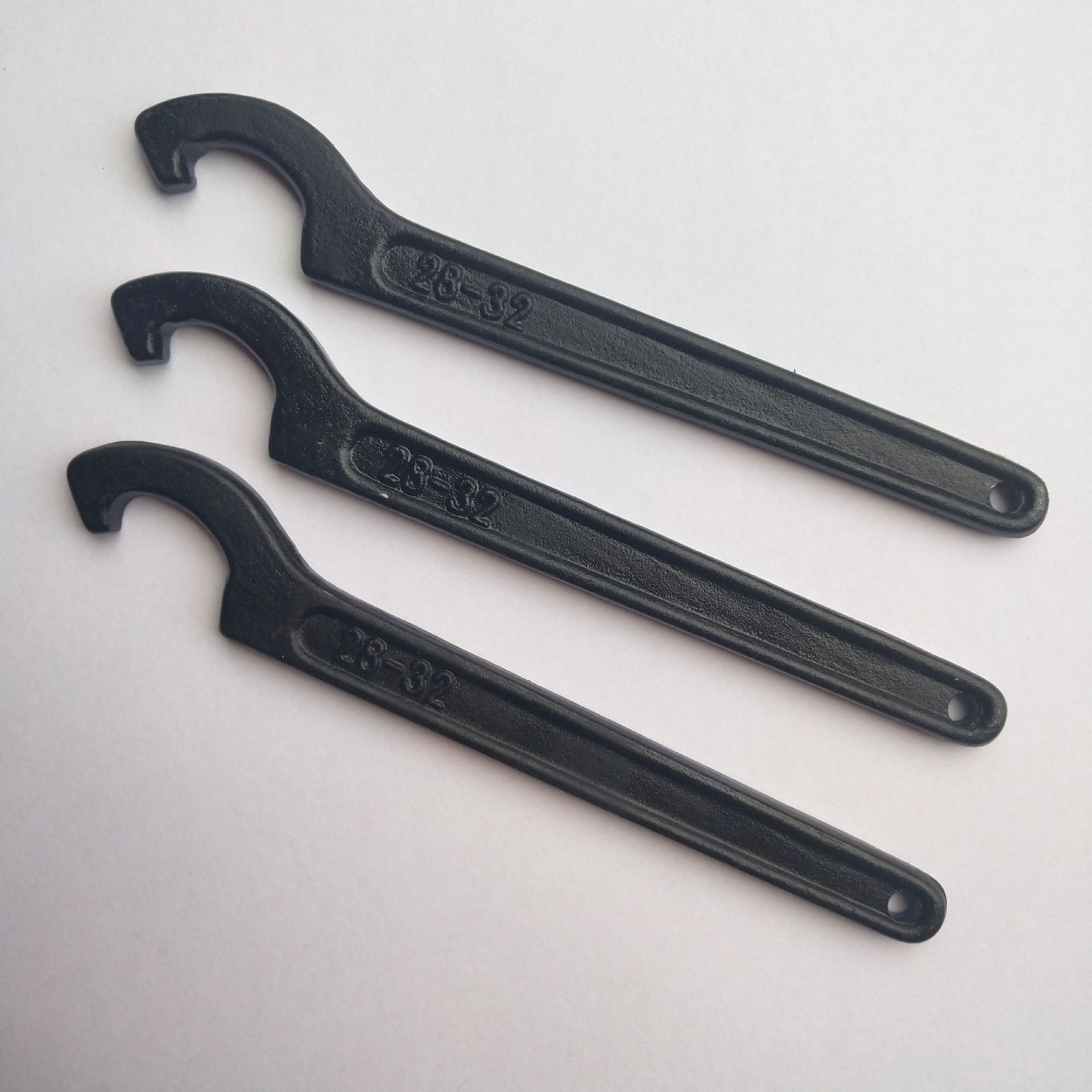 月牙钩型圆螺母扳手侧面孔钩勾头月牙扳手