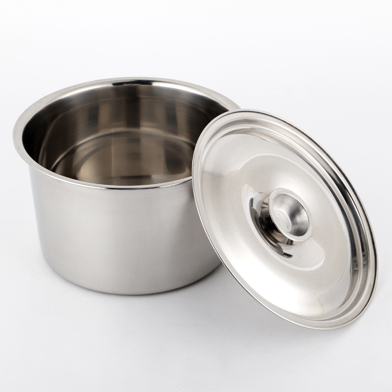 不锈钢味盅带盖直身打蛋盆调料缸油盆调料罐调料桶调味瓶不锈钢桶