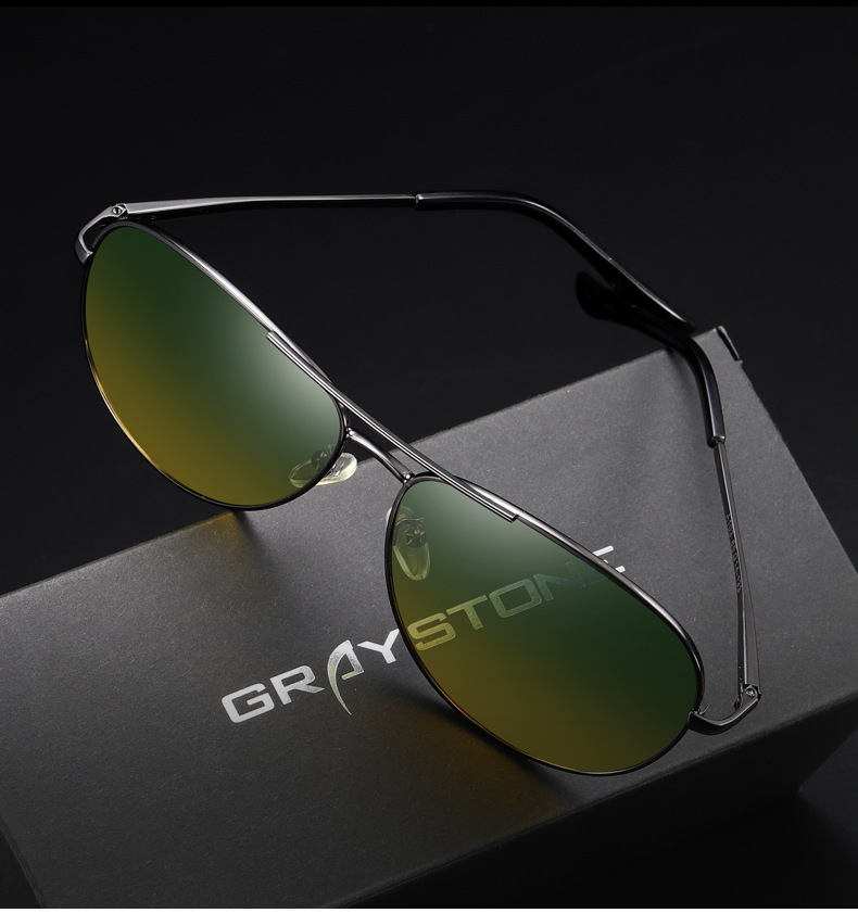 男士日夜两用偏光太阳眼镜 a103钓鱼开车防眩光增亮偏光驾驶墨镜