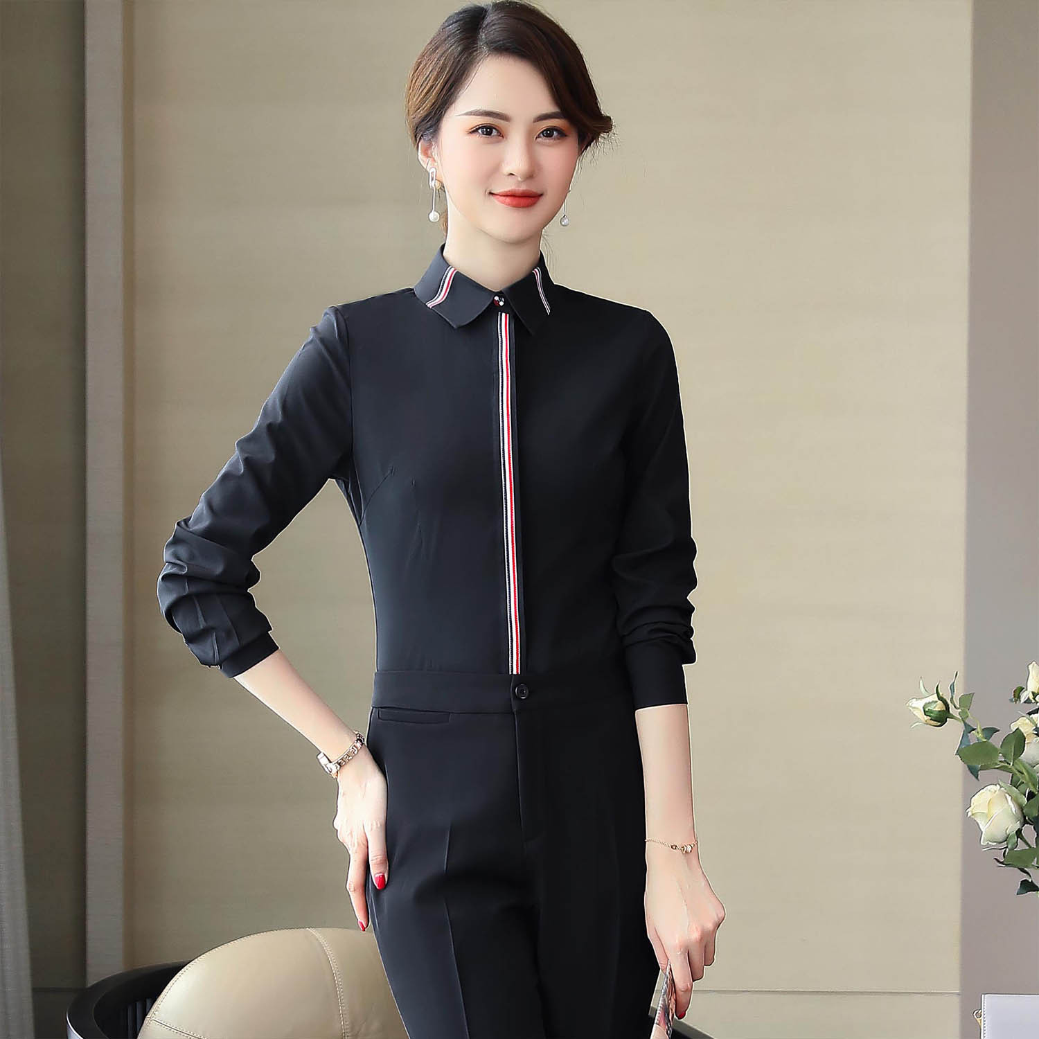 酒店餐厅管理领班主管部长店长女式工作装衣服职业西装套装三件套