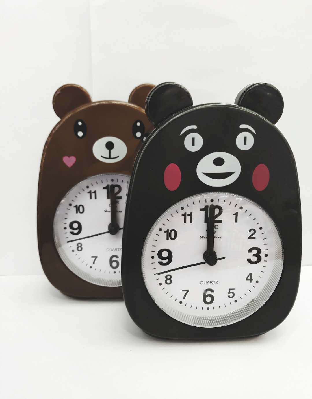 可爱熊闹钟 卡通创意造型 学生可爱闹铃桌面床头摆放