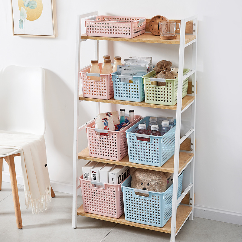 Plastic Storage Basket Wholesale Desktop Sundries Storage Box Kindergarten Toy Storage Box Kitchen Snack Storage Basket