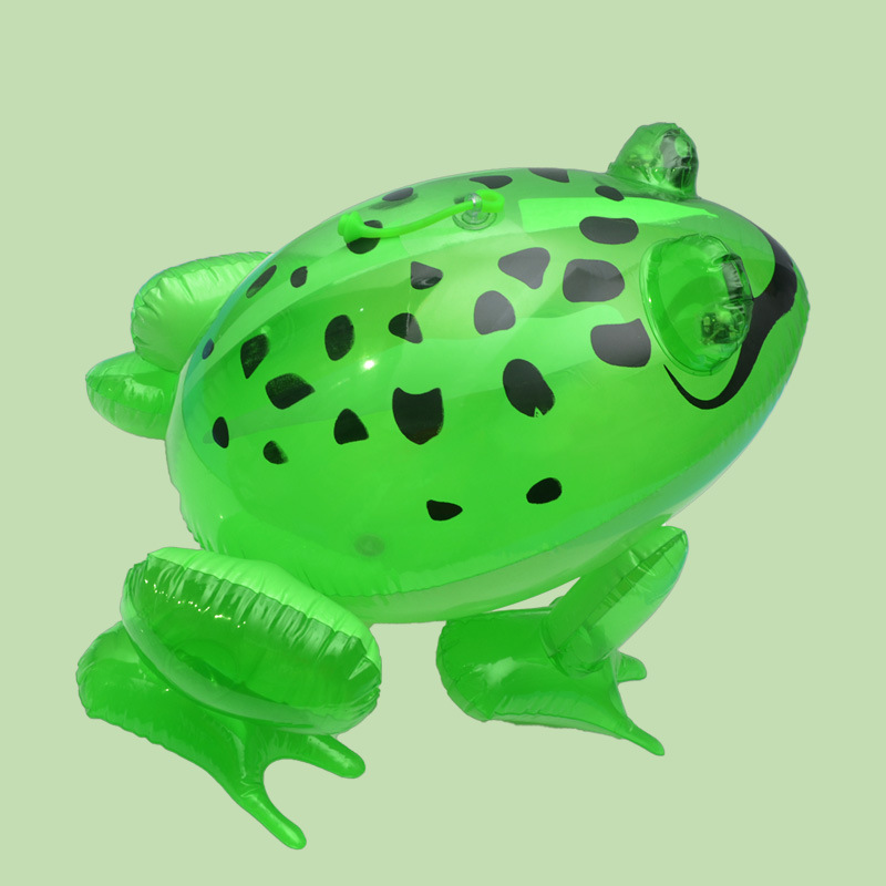 Inflatable Turtle PVC Leatherware Toy with Flash Light Cute Pig Stall Night Market Hot Sale Inflatable Luminous Frog