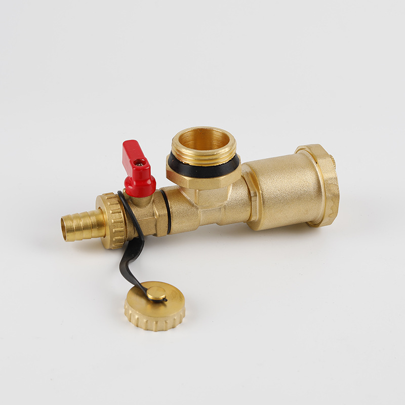 厂家直供黄铜地暖排气阀门 分水器三尾三件套长牙三通 自动排气阀