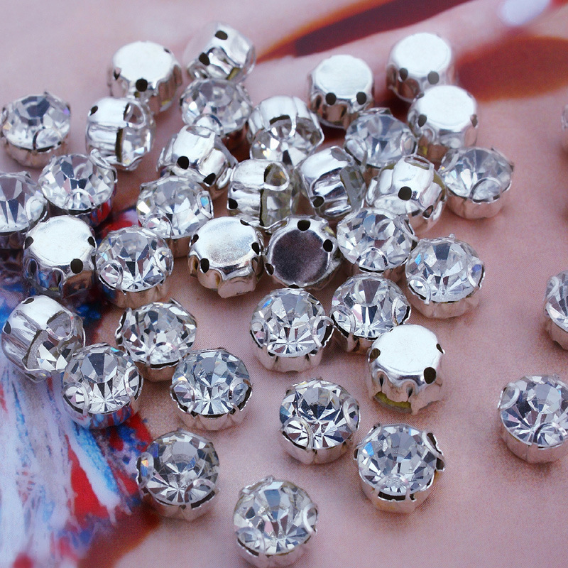 手缝水钻爪钻 三耳d爪钻 带孔手缝耳朵爪钻 服饰手缝钻批