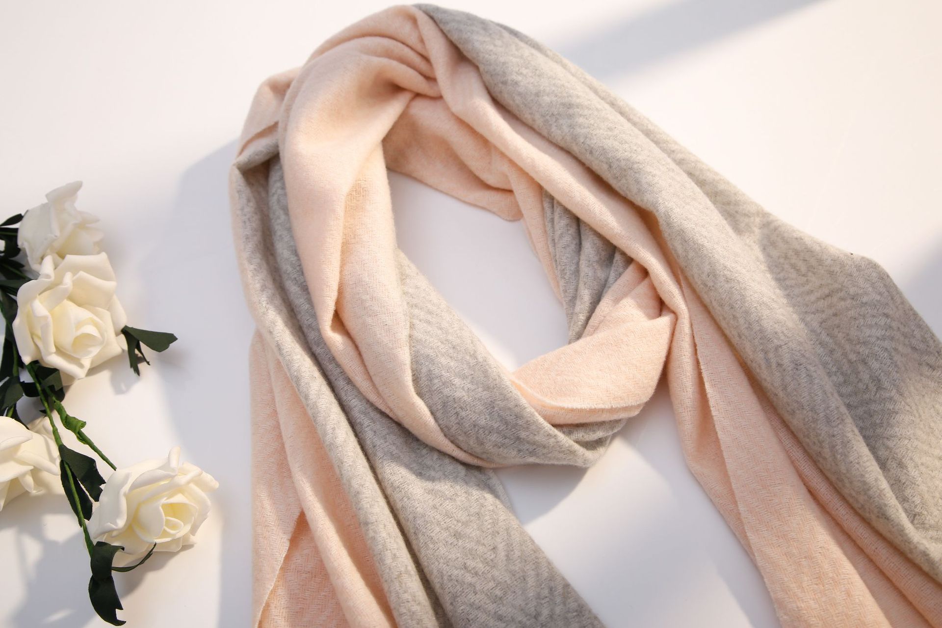 韩版秋冬羊毛长款围巾女冬季加长加厚保暖两用大披肩双面保暖围脖