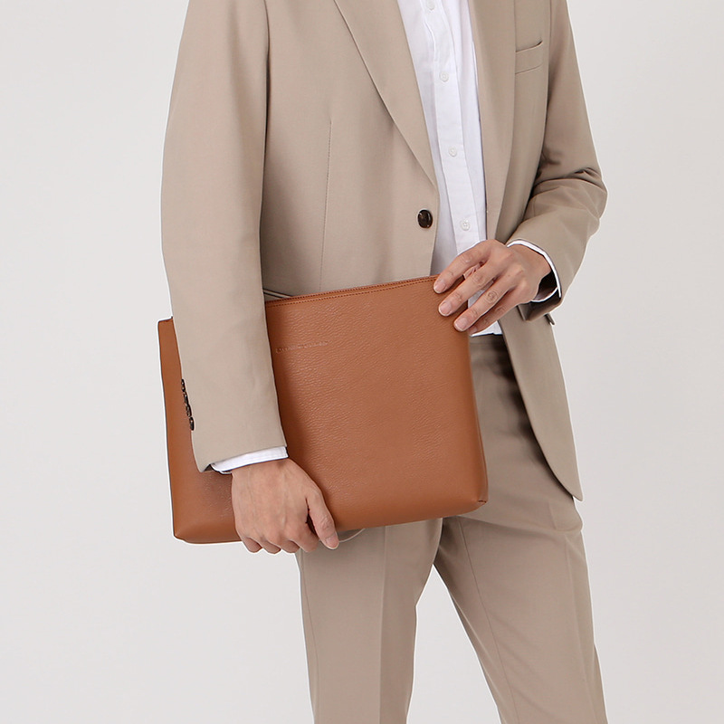 New Korean Style Men's Leather Cross-Body Handbag Cowhide Men's Business Travel File Bag Shoulder Bag Men