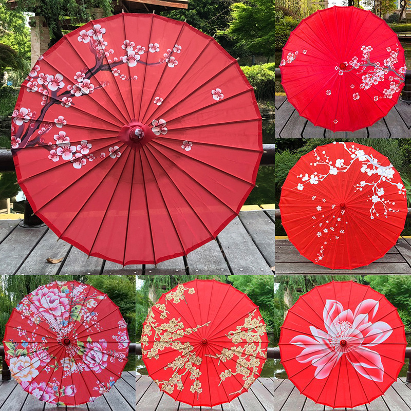 8成交198件三曼多绸布伞cos伞不防雨跳舞蹈伞装饰伞工艺伞桃花批发可