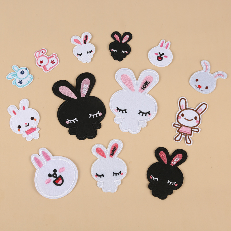 电脑绣花章可爱卡通小动物刺绣布贴绣花标衣服装饰补丁贴画