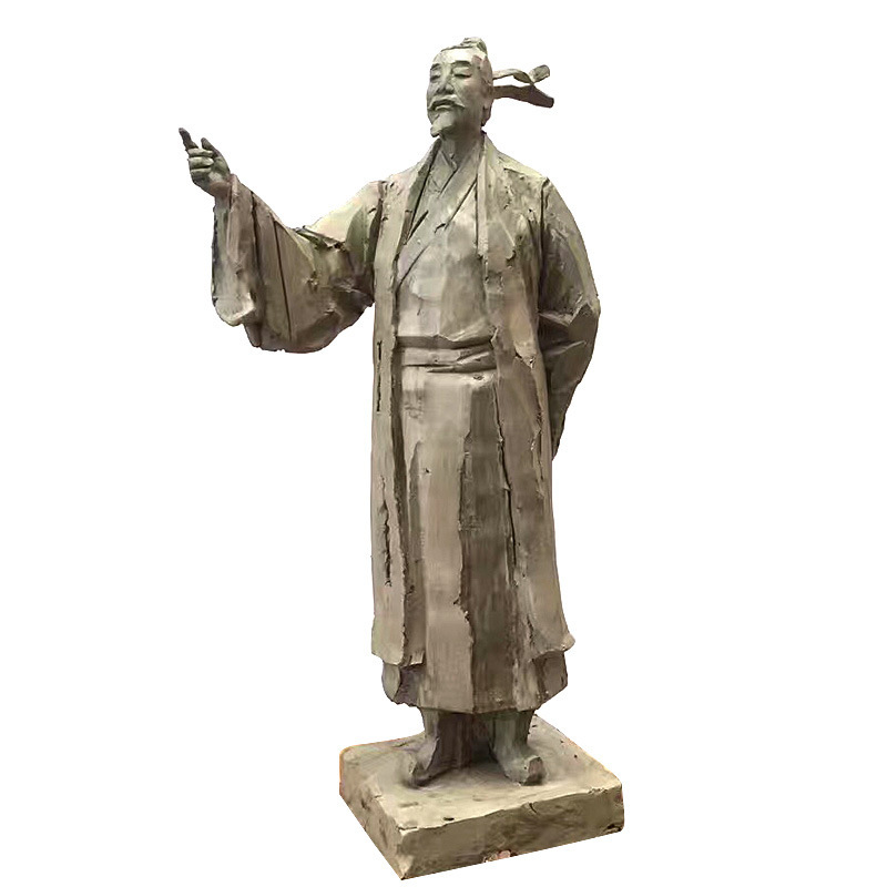 供应古代诗人玻璃钢文化仿铜名人雕塑肖像铸铜摆件泥塑模型雕像
