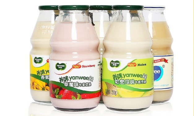 yanwee/养味喜盈门养味牛奶果味饮品220ml*15瓶原味香蕉椰子芒果