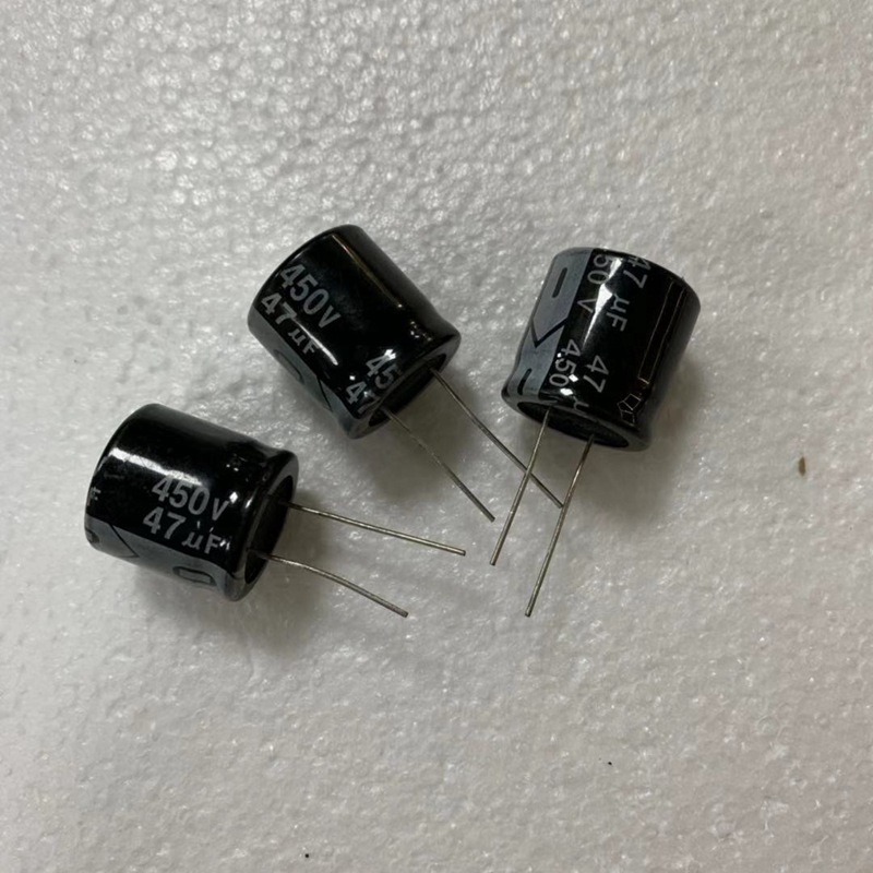 深圳生产厂家直销电容47uf450v高品质长寿命引线插件铝电解电容