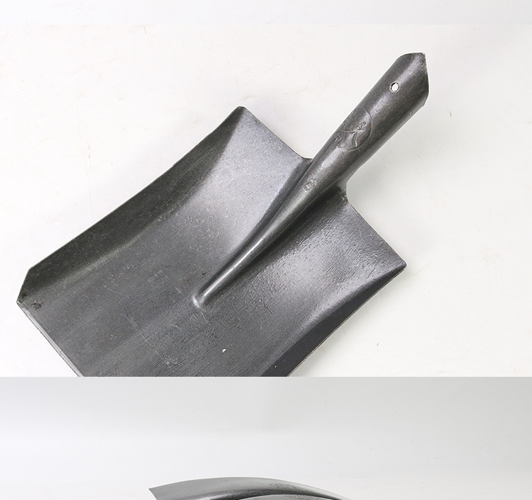 厂家直销锰钢淬火钢锹农用平头园艺长柄铁锨铲子户外农用洋铲工具