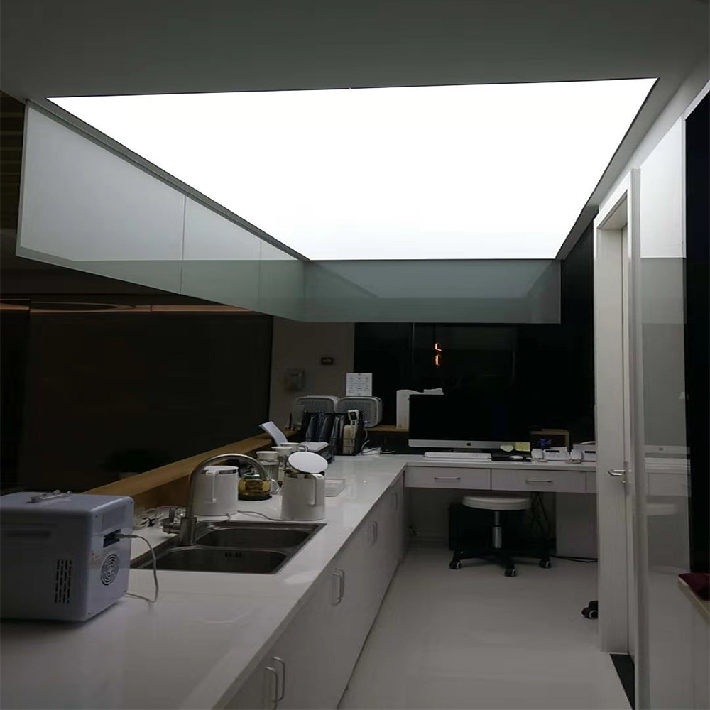 供应乳白色吊顶发光膜灯光膜吊顶白色透光膜打印灯膜软膜蓝天白云