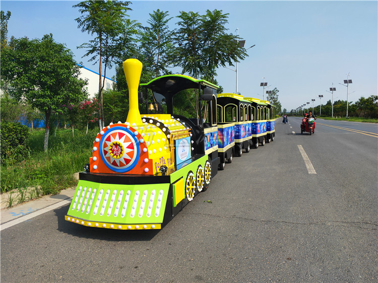 景区农庄电动观光火车新型游乐场设备无轨火车购物广场观光小火车