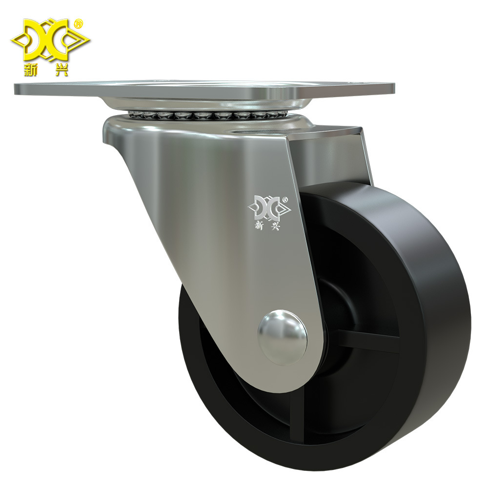 新兴脚轮 2寸黑pp万向轮 冰箱冷柜橱柜货柜展示柜轮子 小推车轮