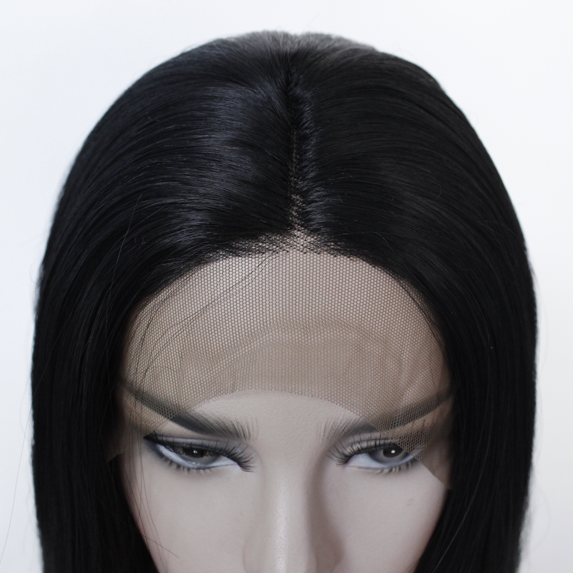 欧美黑色bobo头 化纤前蕾丝假发头套 厂家一件代发