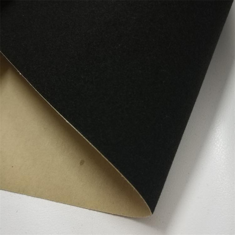 黑色带不干胶植绒布 家具抽屉背胶黑纸绒 工艺品底座