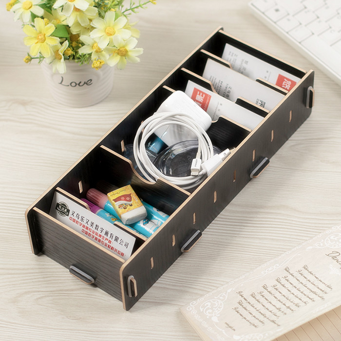 Factory Sundries Storage Box D301 Creative Diy Wooden Office Desktop Business Card Box Fashion Business Card Group