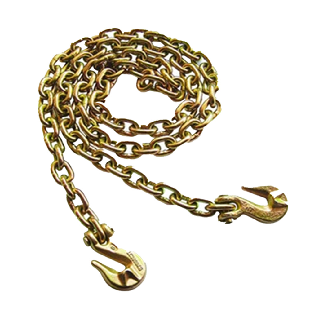 电镀黄锌澳标70级高强度链条带弯钩