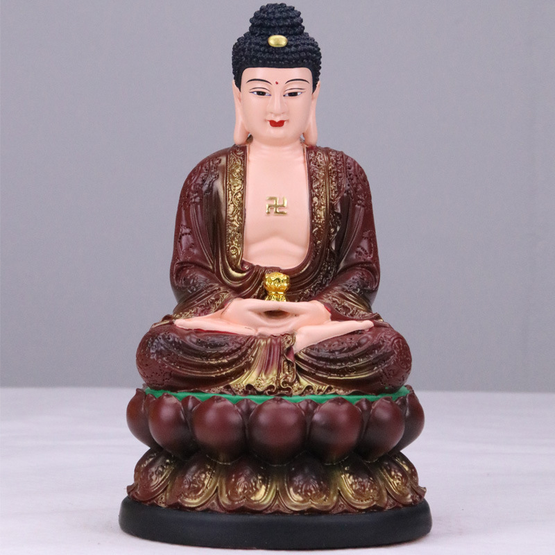 Factory Direct Supply Resin Fiberglass Vairocana Buddha Buddha Statue Home Serving Sakyamuni Buddha Resin Sculpture