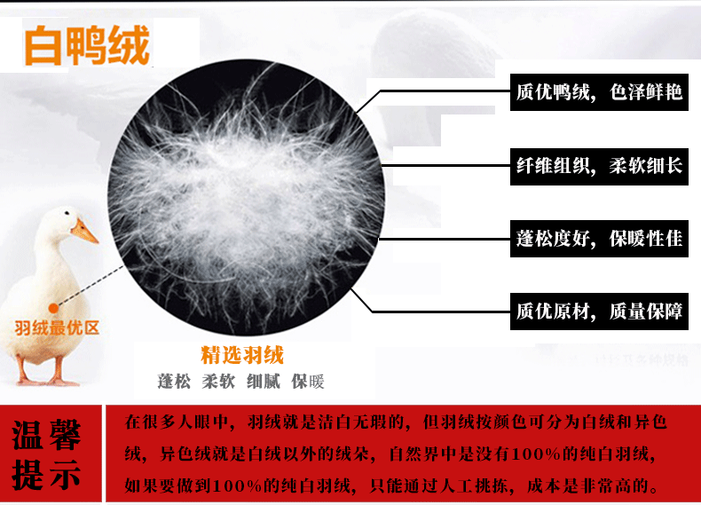 公司主要产品有:白鹅绒,白鸭绒,灰鸭绒,串串绒,羽绒被,羽绒枕头等多种
