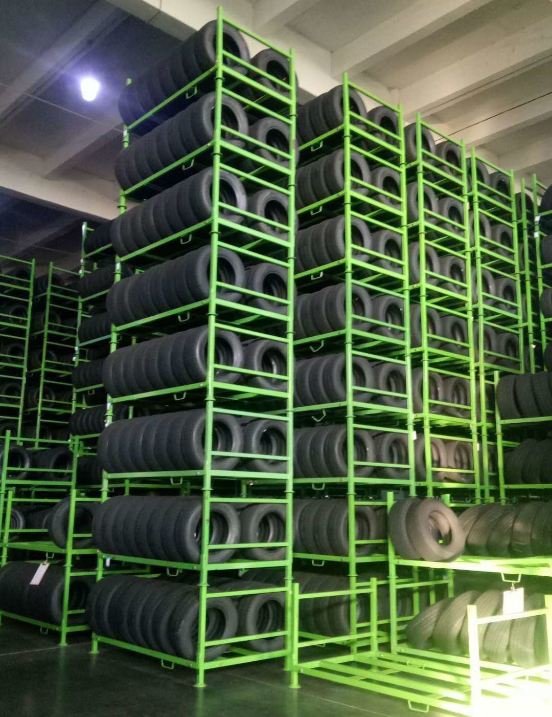 山东巧固架 汽车部件架轮胎使用4层货架 轮胎周转架厂家定制